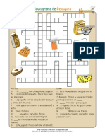 Es Spanish Crossword Puzzle Kids Healthy Words Breakfast PDF
