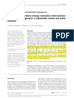 Short-term intermittent energy restriction interventions