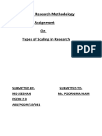 Business Research Methodology Assignment On Types of Scaling in Research