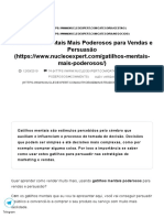 Gatilhos Mentais 21 Gatilhos Mentais Mais Poderosos para Vendas e Persuasão