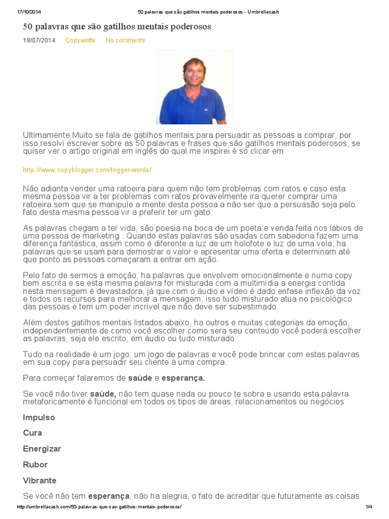 50 Palavras de Gatilhos Mentais Poderosos | PDF