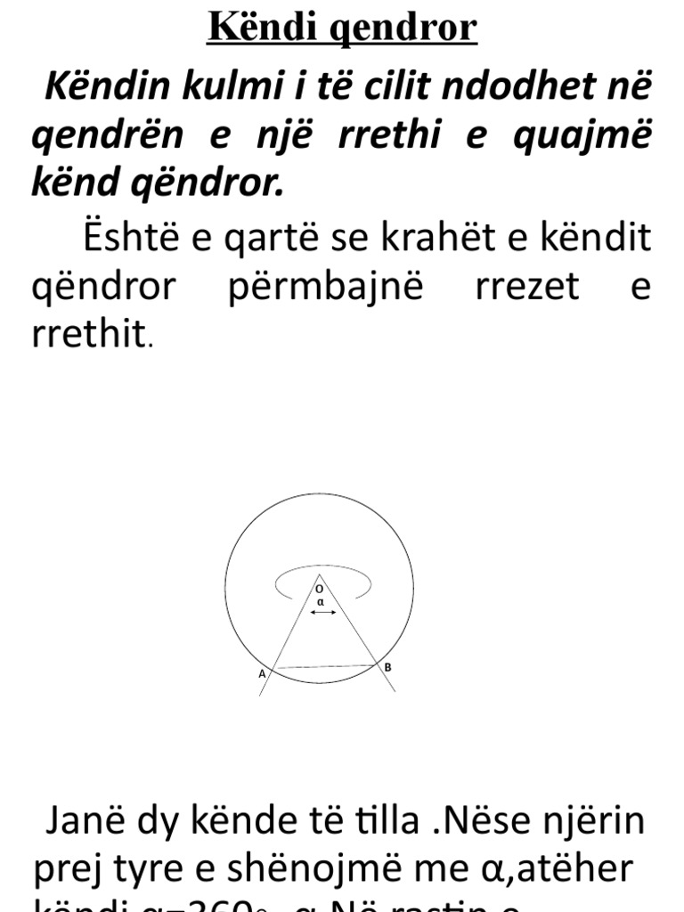 Këndi Qendror-Endrit Dhe Lundrim | PDF