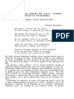 Análisis del poema El espejo de agua de Vicente Huidobro