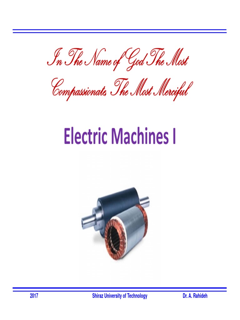 Chapter 6 DC Motors Electrical Machines I PDF Electric Motor