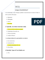 Case Study: MCQ: 1. Which Research Strategy Is Described Here?