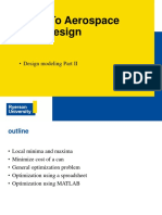 Intro. To Aerospace Eng. Design: - Design Modeling Part II