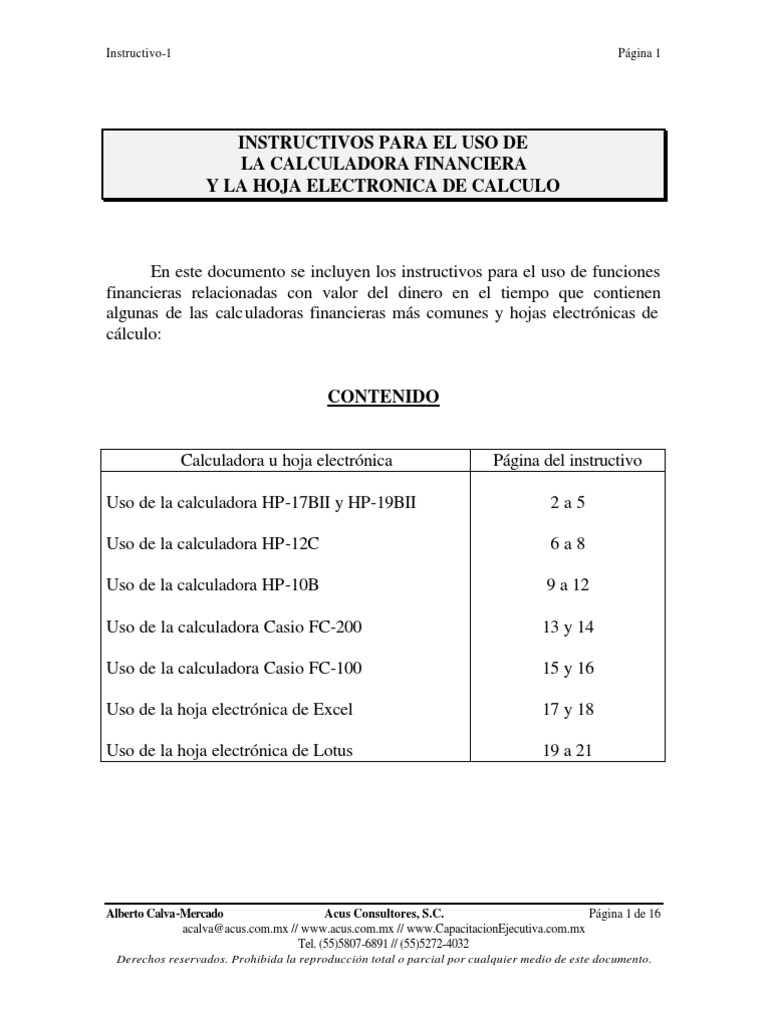 instructivo-calculadoras-1financieras | Tasa interna de retorno