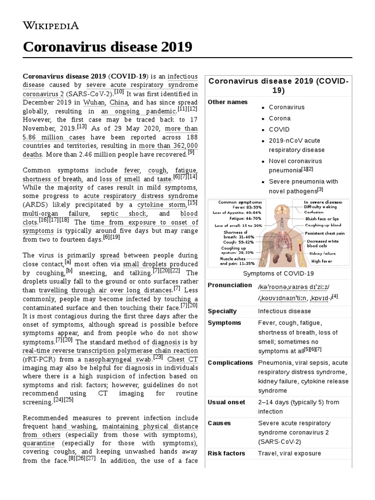 Coronavirus Disease 2019 1 | PDF | Infection | Pneumonia
