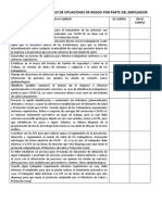 Lista de Chequeo Manejo de Situaciones de Riesgo Por Parte Del Empleador