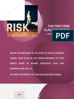 The First Risk Classifications: Submitted To: Sir Ahmed Ilyas By: Iqra Arshad BAFM-F16-001