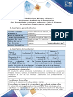 Guía de Actividades y Rúbrica de Evaluación - Tarea 2 - Sistemas de Ecuaciones Lineales, Rectas y Planos