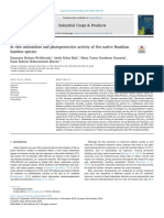 Industrial Crops & Products: in Vitro Antioxidant and Photoprotective Activity of Five Native Brazilian