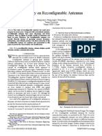 A Survey On Reconfigurable Antennas: Zhang Jiajie, Wang Anguo, Wang Peng Tianjin University Tianjin 300072 China