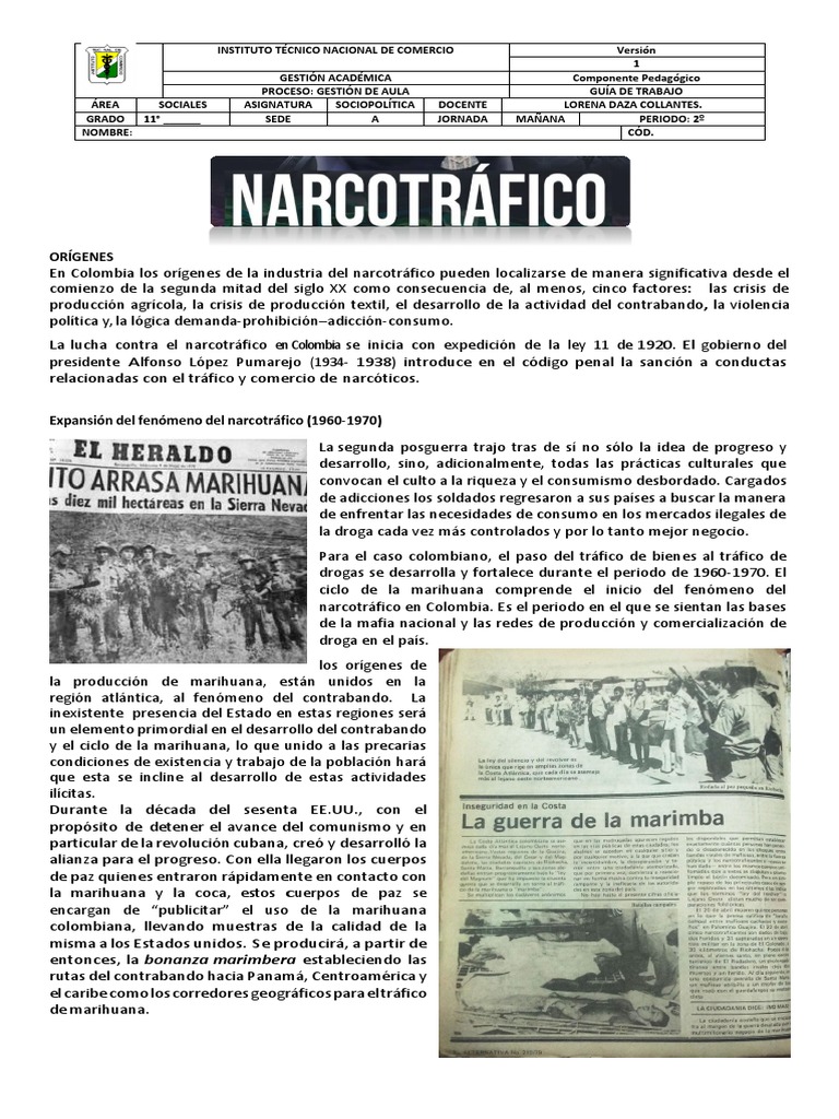 Narcotrafico en Colombia | PDF | Comercio ilegal de drogas | Crimen ...