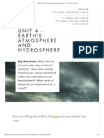 Unit 4 - Earth's Atmosphere and Hydrosphere