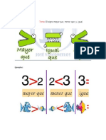 El Signo Mayor Que, Menor Que, Y, Igual.: Cuarta Semana