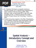 23 April 2020 - Spatial Analysis - Introductory Concept and Overview by Shri. Prabhakar Alok Verma