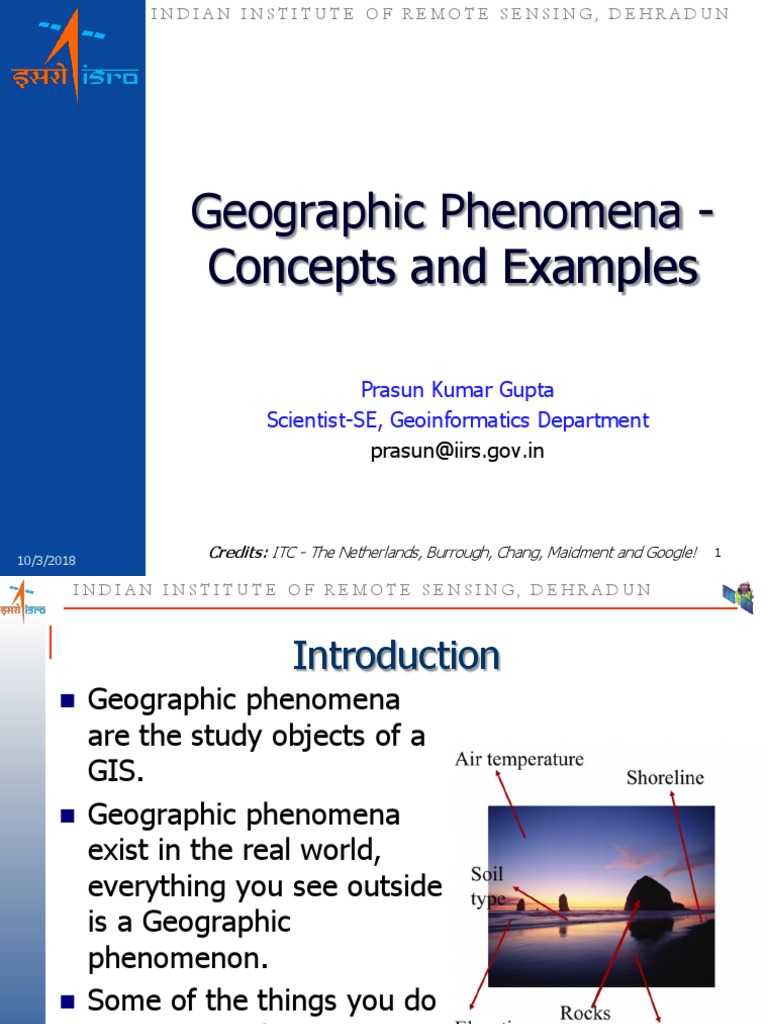 21 April 2020 Geographic Phenomena Concepts and Examples Prasun