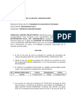 DENUNCIA FALSEDAD DE DOCUMENTO PRIVADO