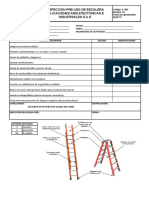 Inspeccion Pre Uso de Escaleras PDF