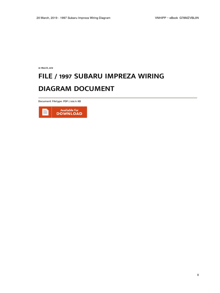 1997 SUBARU IMPREZA WIRING DIAGRAM PDF intelligence overview