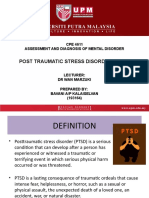 Post Traumatic Stress Disorder (PTSD) : CPE 4611 Assessment and Diagnosis of Mental Disorder