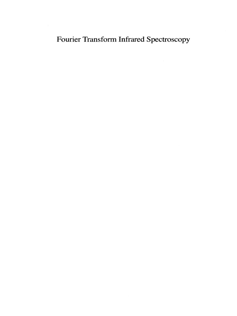 Fourier Transform Infrared Spectros | PDF | Infrared Spectroscopy ...
