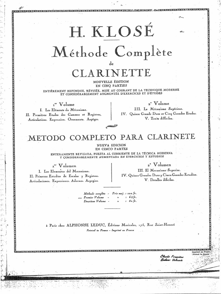 H.Klosé, Método Completo de PDF