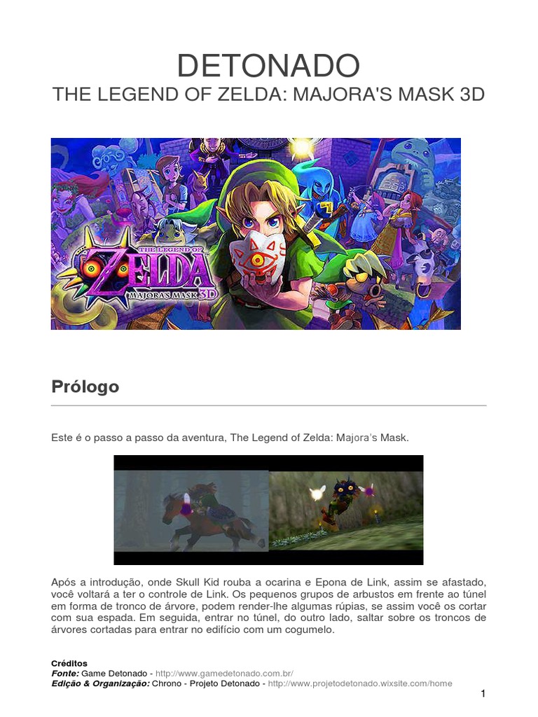 The Legend of Zelda Majora's Mask - Detonado, PDF, Mitologia artificial
