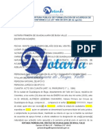 Minuta para Escritura Pública de Formalización de Acuerdos de Apoyo