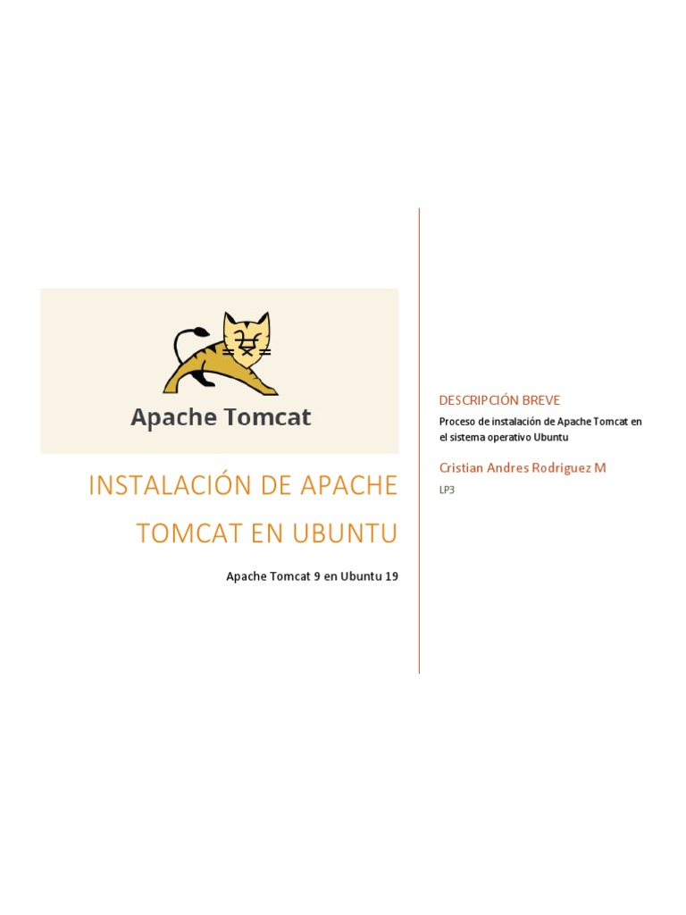 Instalación de Apache Tomcat en Ubuntu | PDF | Servidor proxy | Archivo ...
