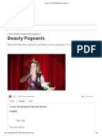 Beauty Pageants: Audio Lessons Video Lessons