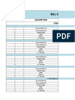 Bill of Materials: Item Description Structural Works