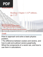 Vectors: Readings: Chapter 1 (12 Edition), Pp. 2 - 27