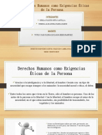 Derechos Humanos como exigencias éticas de la persona