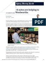 Case Study - Woolworths's reinvention and how Post-It notes are helping (Retail Industry)