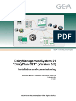 Dairymanagementsystem 21 "Dairyplan C21" (Version 5.2) : Installation and Commissioning