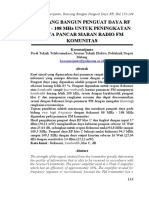 Rancang Bangun Penguat Daya RF 88 MHZ - 108 MHZ Untuk Peningkatan Daya Pancar Siaran Radio FM Komunitas