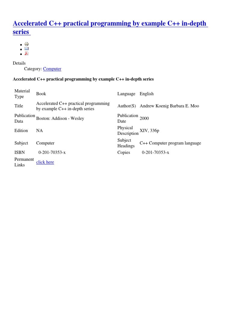 Accelerated c practical programming by example c in depth series pdf
