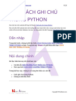 Bài 4 - Cách Ghi Chú Trong Python PDF