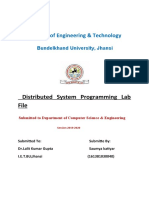 Institute of Engineering & Technology: Distributed System Programming Lab File