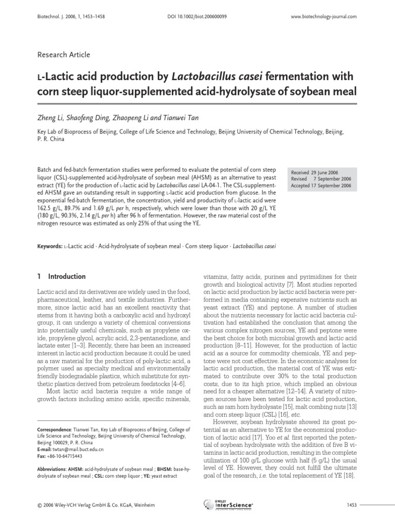 Fermentation Process | PDF | Lactic Acid | Fermentation