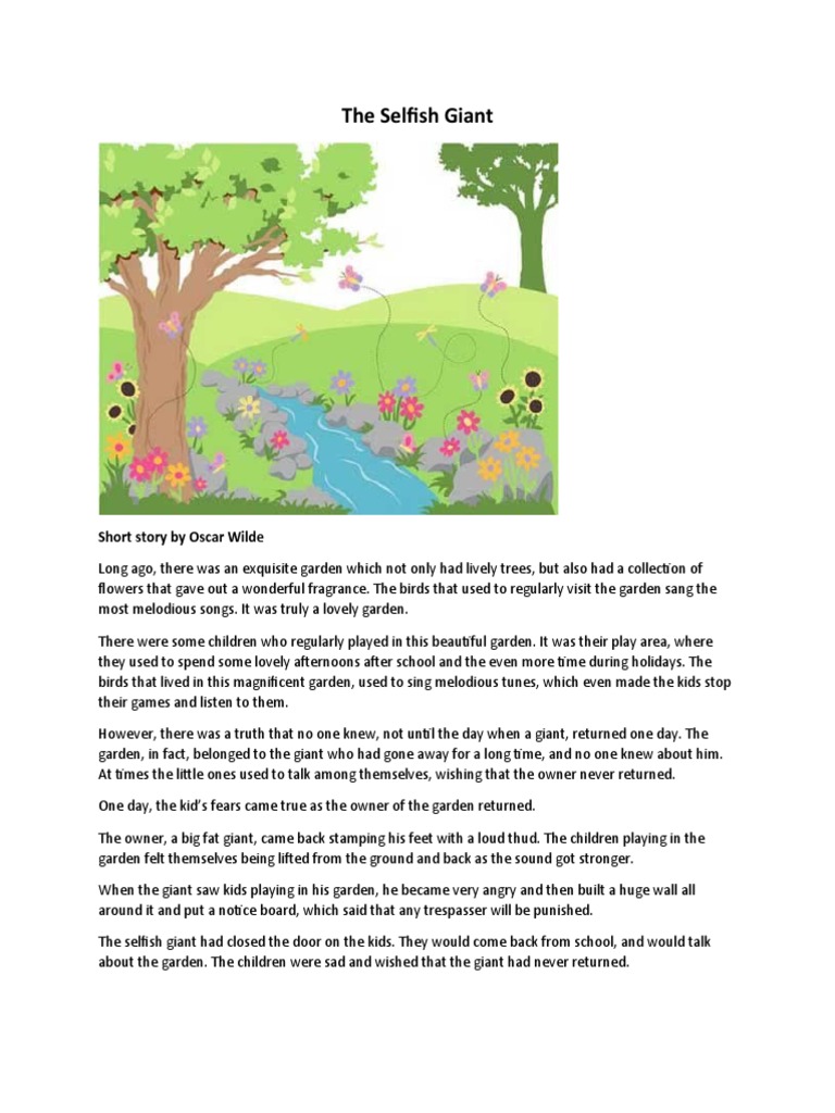 The Selfish Giant: Short Story by Oscar Wilde | PDF