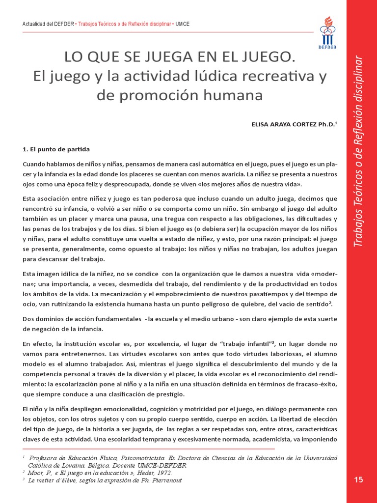 La Importancia del Juego en la Infancia | PDF | Adultos | Adolescencia