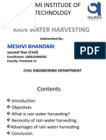 Rain Water Harvesting: Meshvi Bhandari