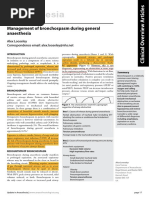 Bronchospasm During Anaesthesia Update 2011