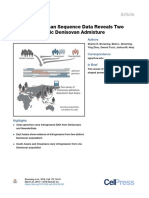 Two pulses of Denisovan ancestry in humans