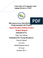 National University of Computer and Emerging Sciences, FAST: Smart Weather Station Project Project Report