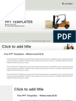 Forklift in A Warehouse PowerPoint Templates Widescreen