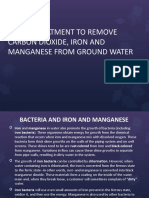 Water Treatment To Remove Carbon Dioxide, Iron and Manganese From Ground Water